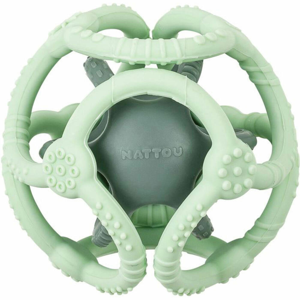Nattou SILICON Set balls mint green + grass green