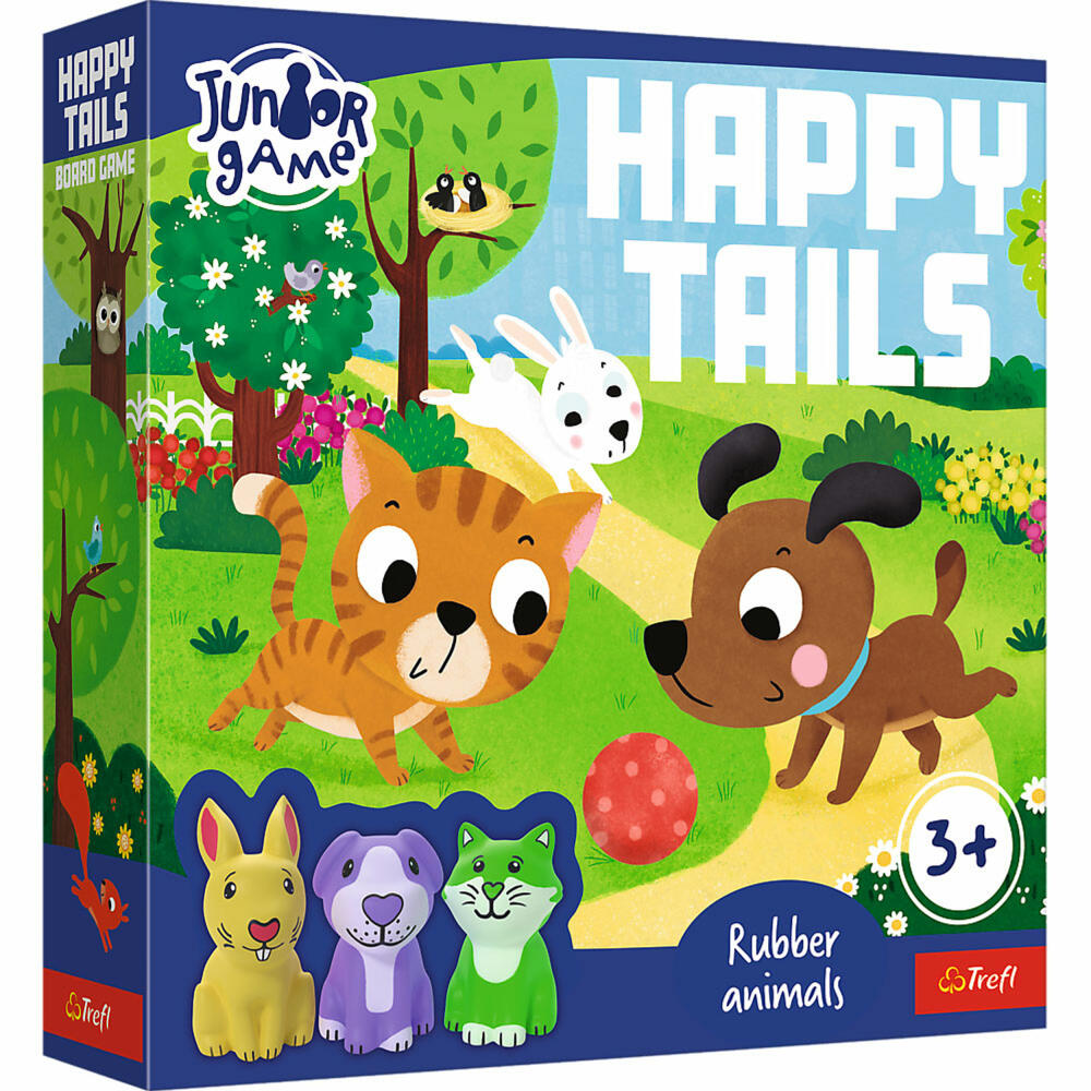 Trefl Erstes Spiel - Happy Tails, Kinderspiel, Brettspiel, Kinder Spiel, ab 3 Jahren, 02478