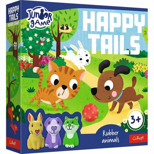 Trefl Erstes Spiel - Happy Tails, Kinderspiel, Brettspiel, Kinder Spiel, ab 3 Jahren, 02478