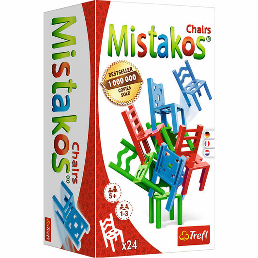 Trefl Mistakos Stühle für 3 Spieler Deutsche Version, Arcade Spiel, Gesellschaftsspiel, Kinderspiel, ab 5 Jahren, 02648