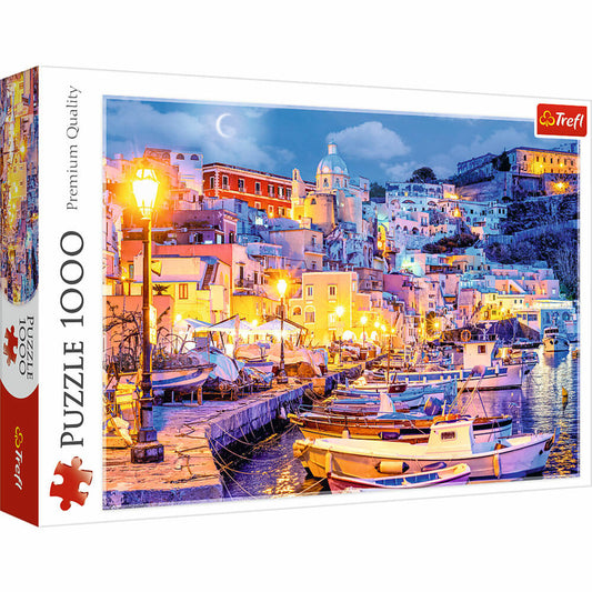 Trefl Puzzle Insel Procida bei Nacht, Italien, 1000 Teile, 68 x 48 cm, 10794
