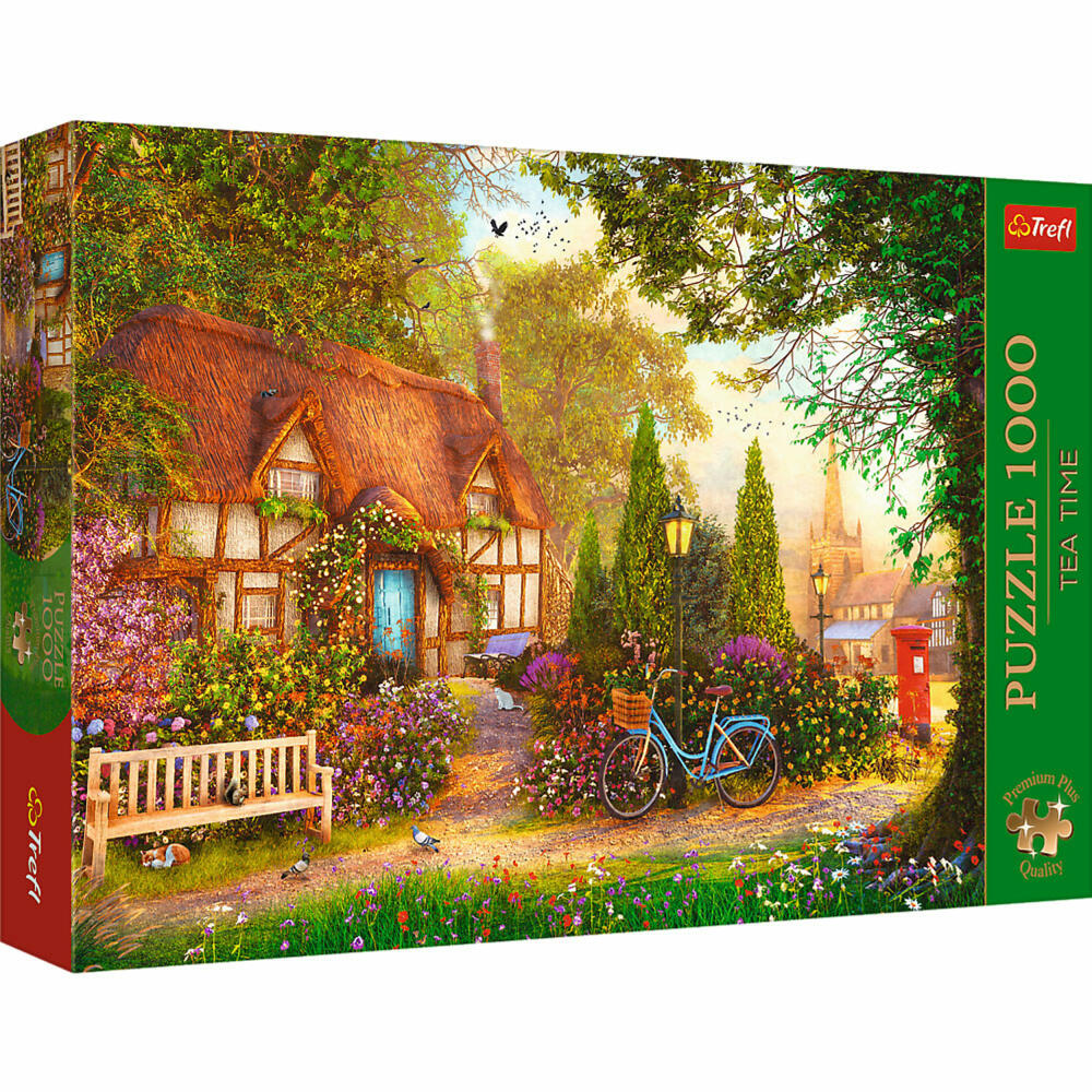 Trefl Puzzle Tea Time Cottage mit Reetdach, 1000 Teile, 68 x 48 cm, 10803