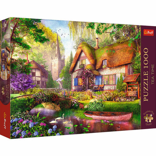 Trefl Puzzle Tea Time Eine Hütte im Wald, 1000 Teile, 68 x 48 cm, 10804