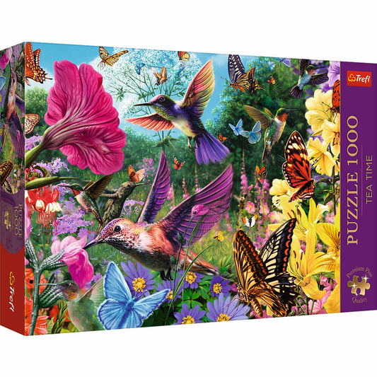 Trefl Puzzle Tea Time Ein Garten für die Vögel, 1000 Teile, 68 x 48 cm, 10806