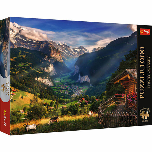 Trefl Puzzle Photo Odyssey Lauterbrunnental, Schweiz, 1000 Teile, 68 x 48 cm, 10821