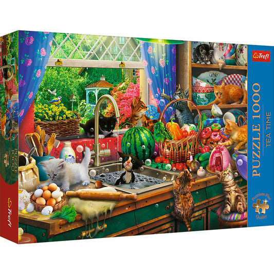 Trefl Puzzle Tea Time Katzen, 1000 Teile, 68 x 48 cm, 10839