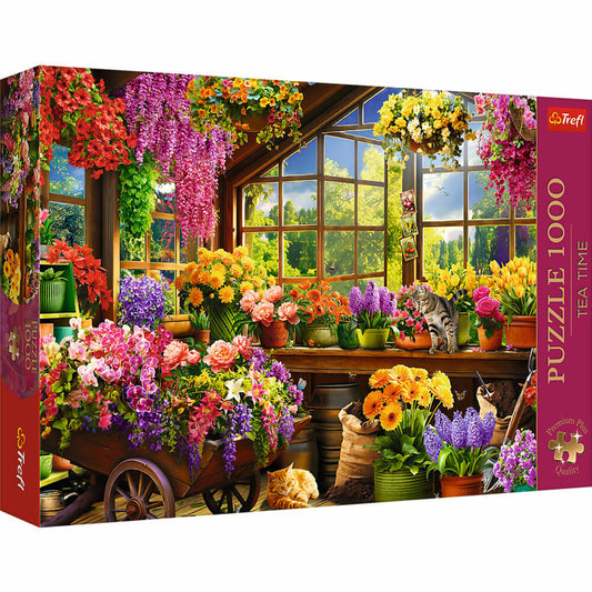 Trefl Puzzle Tea Time Vorbereitungen für den Frühling, 1000 Teile, 68 x 48 cm, 10840