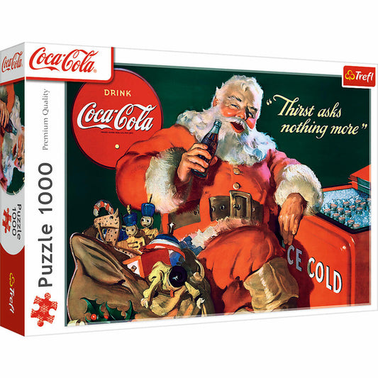 Trefl Puzzle Santa Claus trinkt Coca Cola, 1000 Teile, 68 x 48 cm, 10921