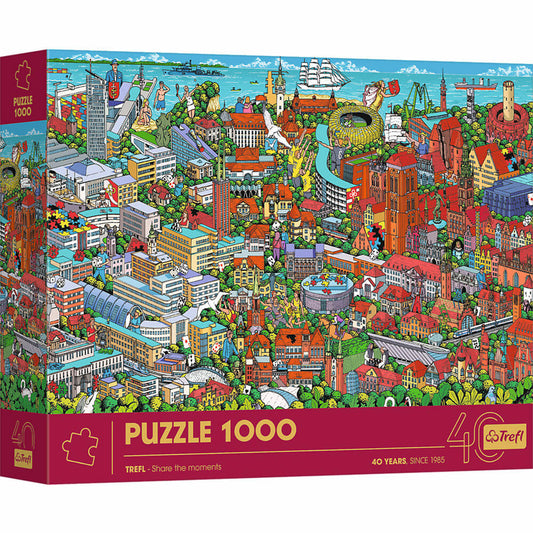 Trefl Puzzle Premium Plus 40. Jubiläum - Danzig, Gdynia, Sopot, 1000 Teile, 10924