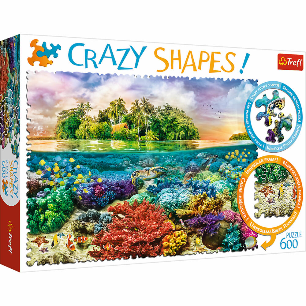 Trefl Puzzle Crazy Shapes Tropische Insel, 600 Teile, 68.3 x 48 cm, 11113
