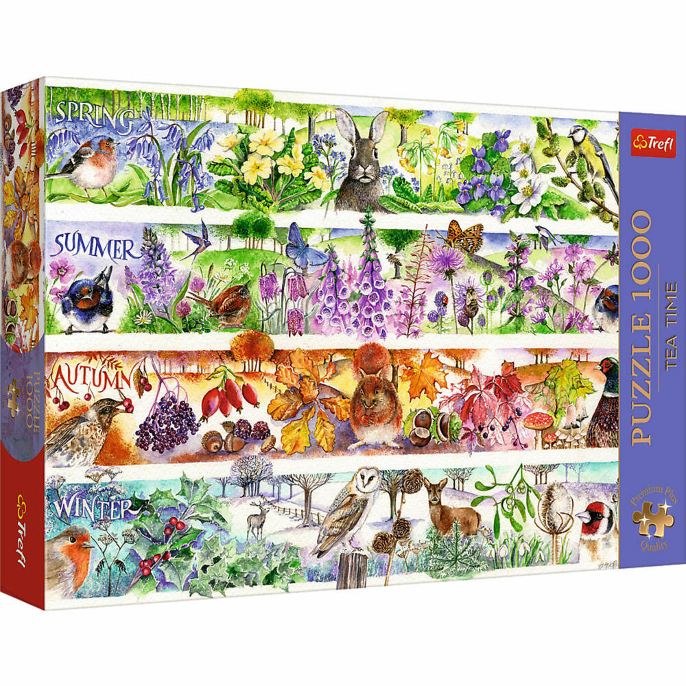 Trefl Puzzle Tea Time Die 4 Jahreszeiten, 1000 Teile, 68 x 48 cm, 12078