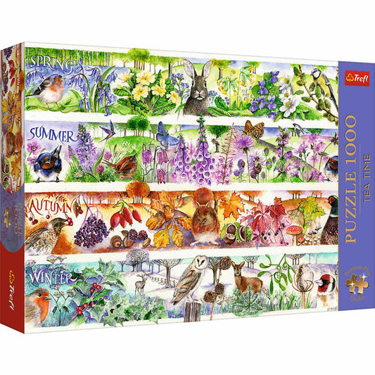 Trefl Puzzle Tea Time Die 4 Jahreszeiten, 1000 Teile, 68 x 48 cm, 12078