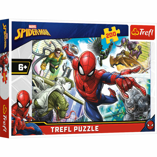 Trefl Puzzle Marvel Spiderman, Kinderpuzzle, Kinder, 200 Teile, 48 x 34 cm, 13235