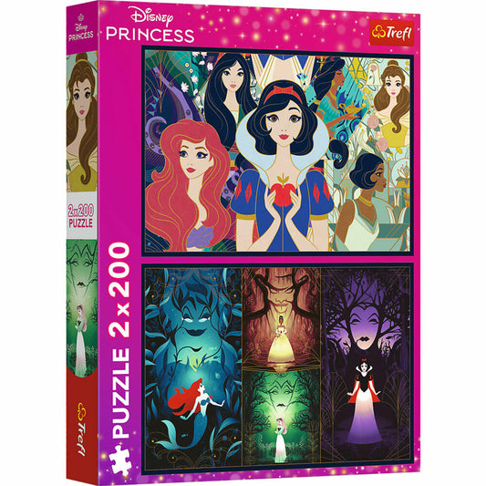 Trefl Puzzle Disney Prinzessin, Kinderpuzzle, 2 x 200 Teile, 41 x 27.5 cm, 13317