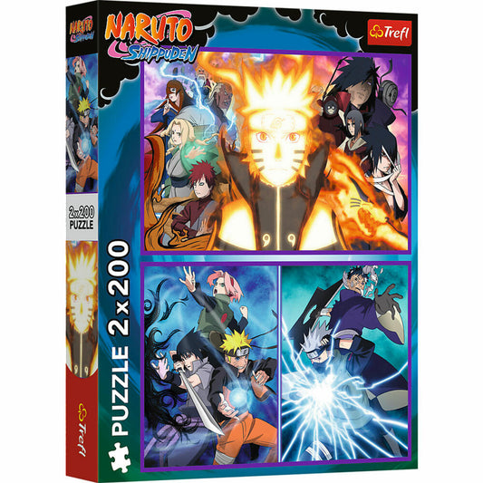 Trefl Puzzle Naruto, Kinderpuzzle, 2 x 200 Teile, 41 x 27.5 cm, 13333