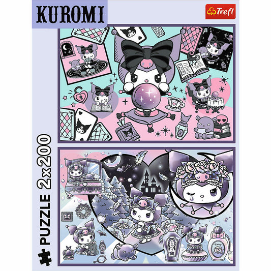 Trefl Puzzle Hello Kitty Kuromi, Kinderpuzzle, 2 x 200 Teile, 41 x 27.5 cm, 13345
