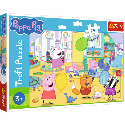 Trefl Maxi Puzzle Peppa Pig, Kinderpuzzle, Kinder, 24 Teile, 60 x 40 cm, 14367