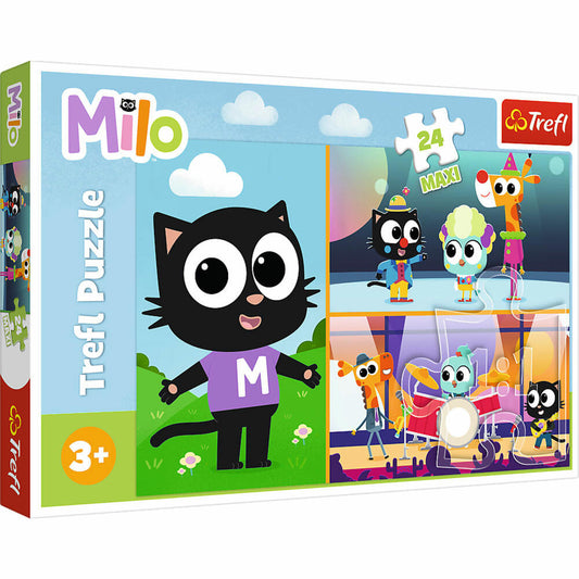 Trefl Maxi Puzzle Milo, Kinderpuzzle, Kinder, 24 Teile, 60 x 40 cm, 14371
