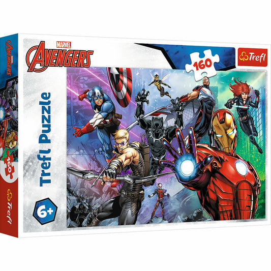 Trefl Puzzle Avengers, Kinderpuzzle, Kinder, 160 Teile, 41 x 27.8 cm, 15424