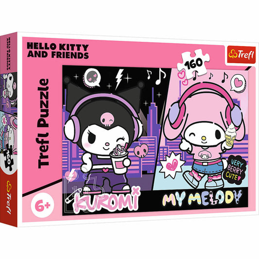 Trefl Puzzle Hello Kitty Kuromi, Kinderpuzzle, Kinder, 160 Teile, 41 x 27.8 cm, 15430