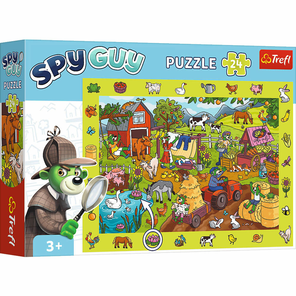 Trefl Beobachtungspuzzle Spy Guy Bauernhof, Puzzle, 24 Teile, 48 x 34 cm, 15589