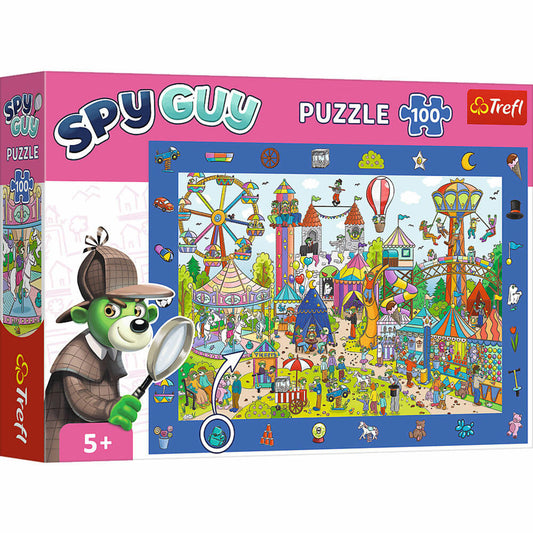 Trefl Puzzle Spy Guy - Vergnügungspark, Kinderpuzzle, Kinder, 100 Teile, 48 x 34 cm, 15592