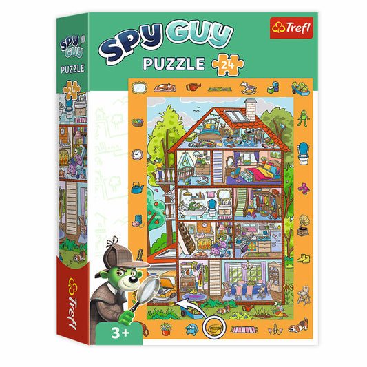 Trefl Beobachtungspuzzle Spy Guy Zuhause, Puzzle, 24 Teile, 48 x 34 cm, 15593