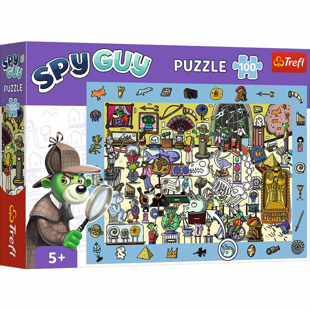 Trefl Puzzle Spy Guy - Museum, Kinderpuzzle, Kinder, 100 Teile, 48 x 34 cm, 15595