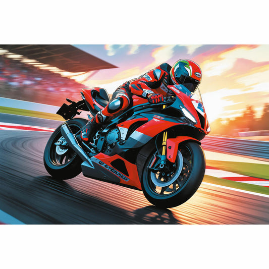 Trefl Puzzle Motorrad, Kinderpuzzle, Kinder, 100 Teile, 48 x 34 cm, 16489
