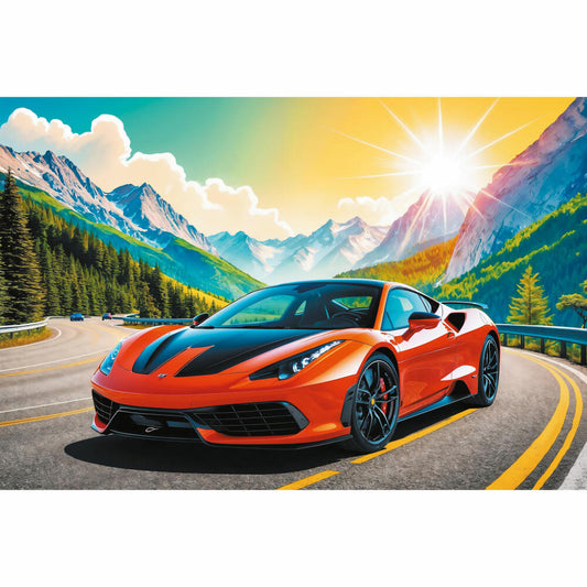 Trefl Puzzle Sportwagen, Kinderpuzzle, Kinder, 100 Teile, 48 x 34 cm, 16490