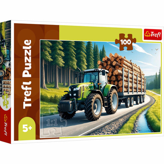 Trefl Puzzle Trecker im Wald, Kinderpuzzle, Kinder, 100 Teile, 48 x 34 cm, 16493