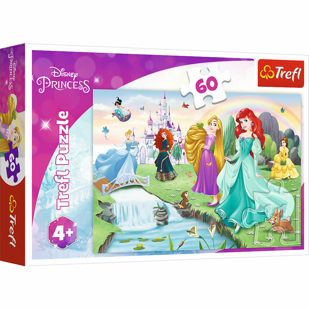 Trefl Puzzle Princess, Kinderpuzzle, Prinzessin, 60 Teile, 33 x 22 cm, 17361