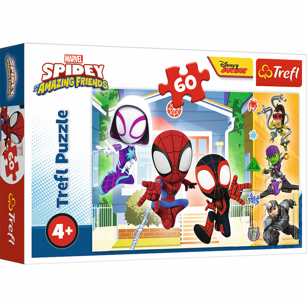Trefl Puzzle Marvel Spidey, Kinderpuzzle, Spiderman, 60 Teile, 33 x 22 cm, 17371