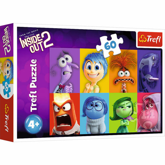 Trefl Puzzle Inside Out 2 / Alles steht Kopf 2, Kinderpuzzle, 60 Teile, 33 x 22 cm, 17397