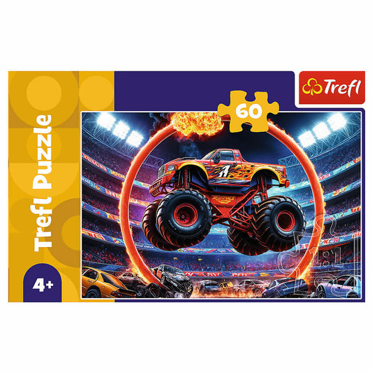 Trefl Puzzle Monster Truck, Kinderpuzzle, 60 Teile, 33 x 22 cm, 17404