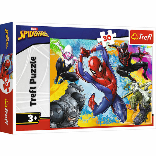 Trefl Puzzle Spiderman, Kinderpuzzle, Kinder, 30 Teile, 27 x 20 cm, 18307