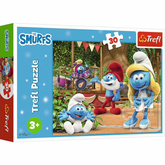 Trefl Puzzle Schlümpfe, Kinderpuzzle, Kinder, 30 Teile, 27 x 20 cm, 18312