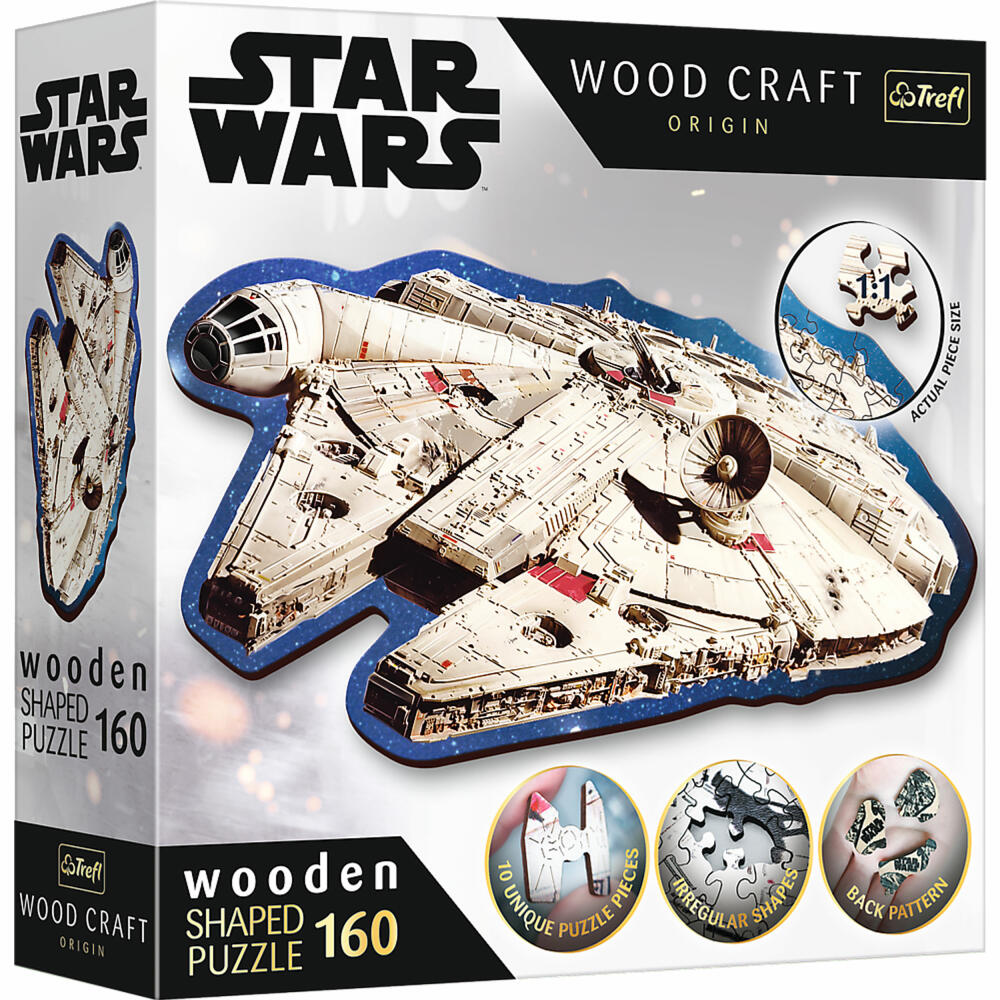 Trefl Holz Puzzle Star Wars - Millennium Falcon, 160 Teile, 20189