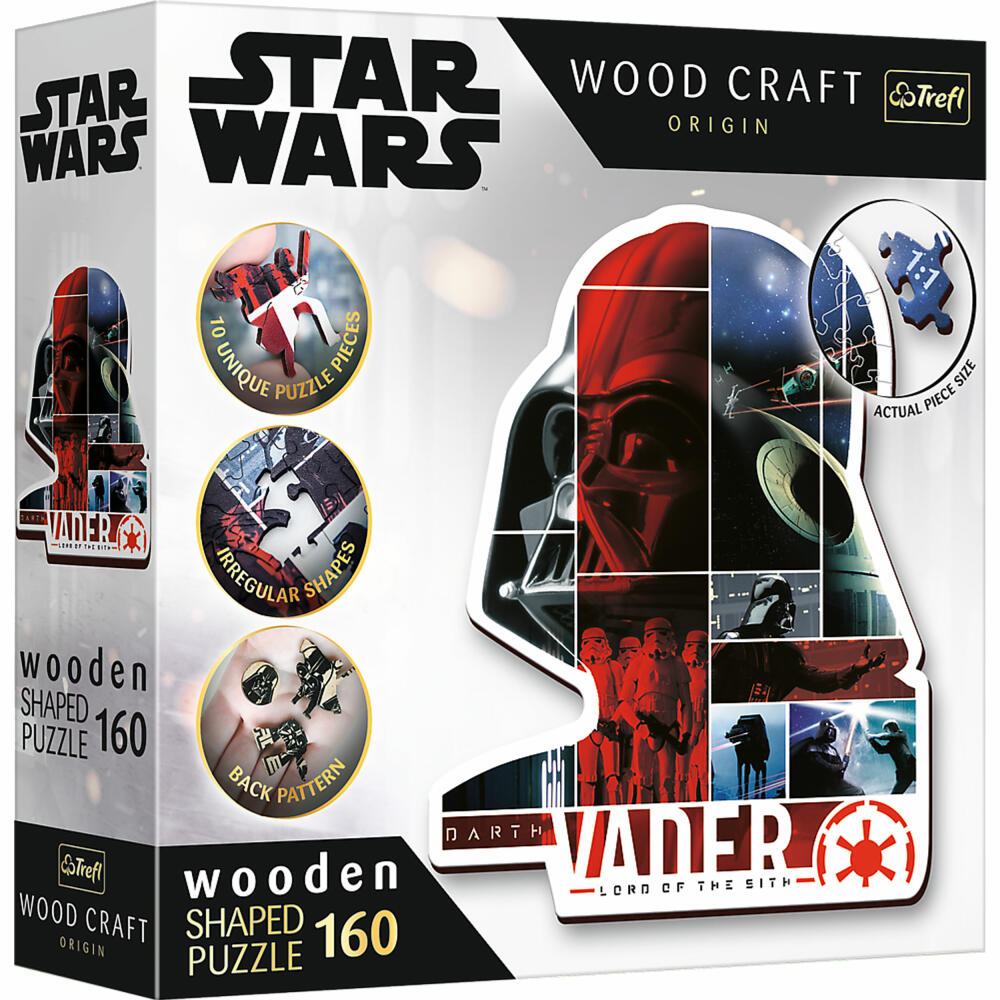 Trefl Wooden Puzzle Star Wars - Darth Vader, 160 pieces, 20190