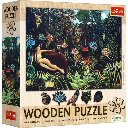 Trefl Holz Puzzle Der Traum - Henri Rousseau, 200 Teile, 25.4 x 18.2 cm, 20253
