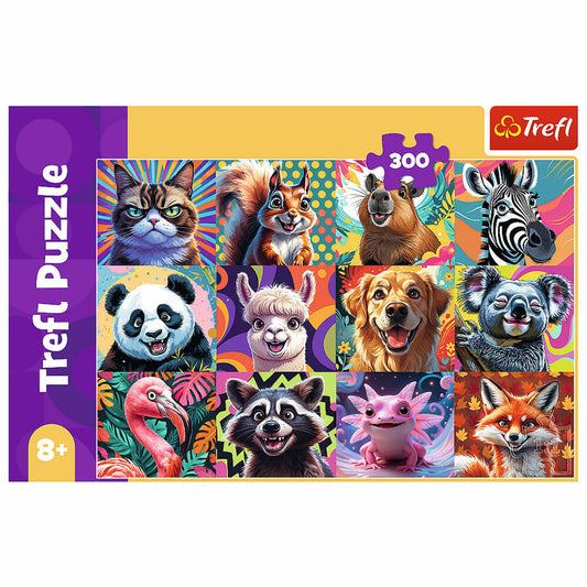 Trefl Puzzle Tier Collage, Kinderpuzzle, Kinder, 300 Teile, 60 x 40 cm, 23030