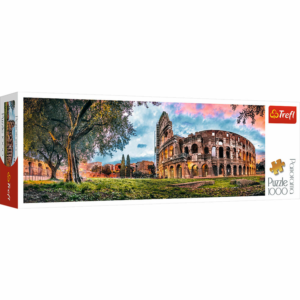 Trefl Panorama Puzzle Colosseum at Dawn, Landscape Format, 1000 Pieces, 97 x 34 cm, 29030