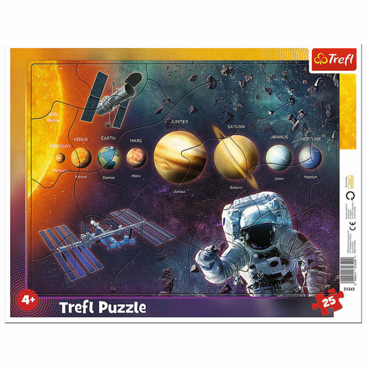 Trefl Rahmen-Puzzle Solar System, Rahmenpuzzle, 25 Teile, 36.7 x 28.7 cm, 31342