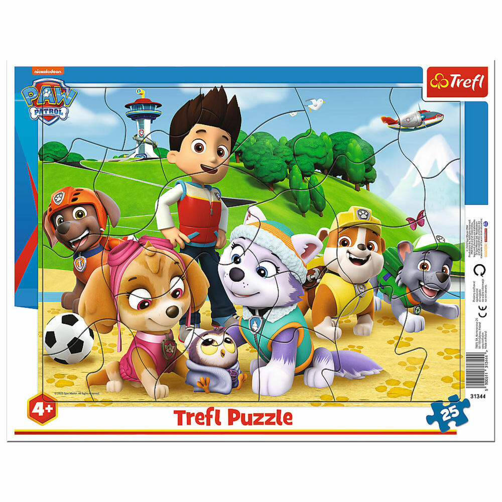 Trefl Rahmen-Puzzle Paw Patrol, Rahmenpuzzle, 25 Teile, 36.7 x 28.7 cm, 31344