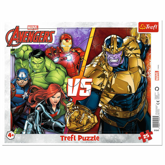 Trefl Rahmen-Puzzle Avengers, Rahmenpuzzle, 25 Teile, 36.7 x 28.7 cm, 31427