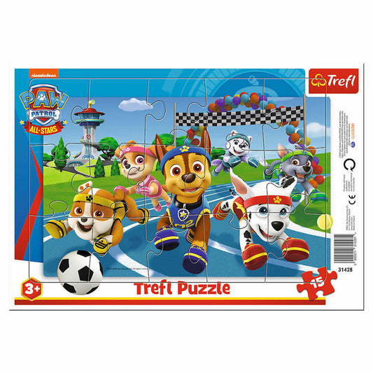 Trefl Rahmen-Puzzle Paw Patrol, Rahmenpuzzle, 15 Teile, 33 x 23 cm, 31428