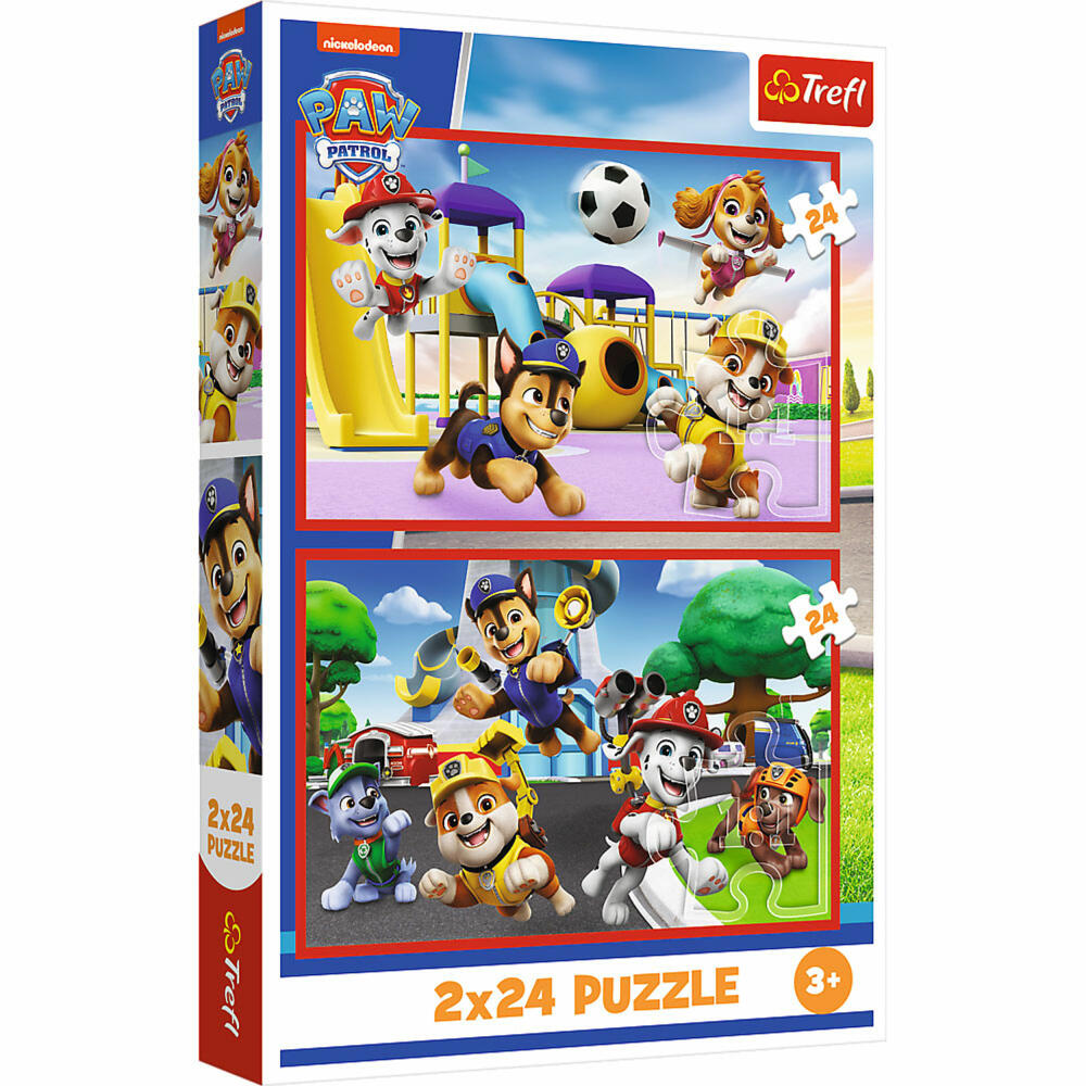 Trefl Puzzle Paw Patrol, Kinderpuzzle, Kinder, 2 x 24 Teile, 41 x 27.8 cm, 34434