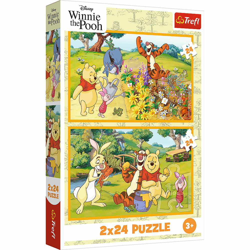 Trefl Puzzle Winnie Puuh, Kinderpuzzle, Kinder, 2 x 24 Teile, 41 x 27.8 cm, 34436