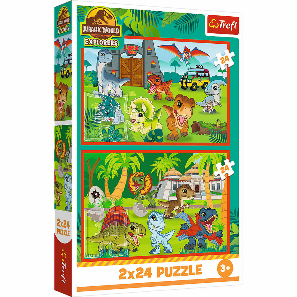 Trefl Puzzle Jurassic World, Kinderpuzzle, Kinder, 2 x 24 Teile, 41 x 27.8 cm, 34437
