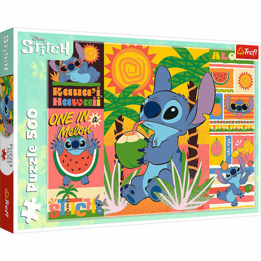 Trefl Puzzle Lilo & Stitch, Kinderpuzzle, 500 Teile, 48 x 34 cm, 37483